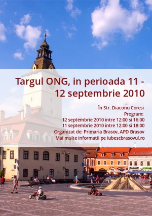 Targul ONG, in perioada 11 - 12 septembrie 2010