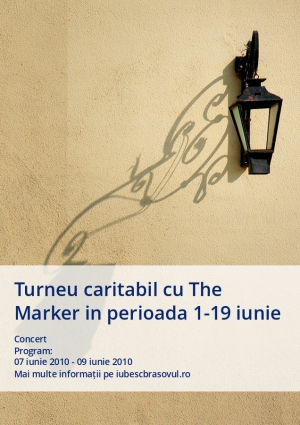 Turneu caritabil cu The Marker in perioada 1-19 iunie