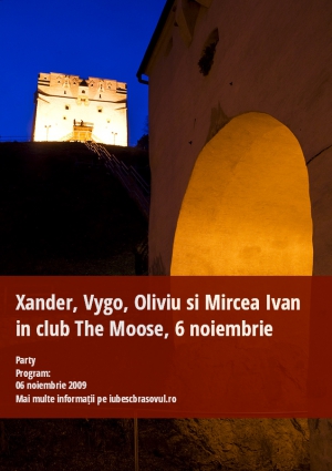 Xander, Vygo, Oliviu si Mircea Ivan in club The Moose, 6 noiembrie