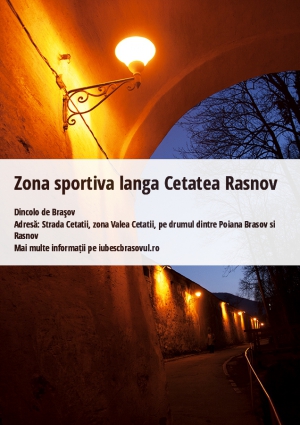 Zona sportiva langa Cetatea Rasnov