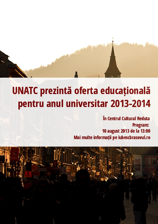 UNATC prezintă oferta educațională pentru anul universitar 2013-2014